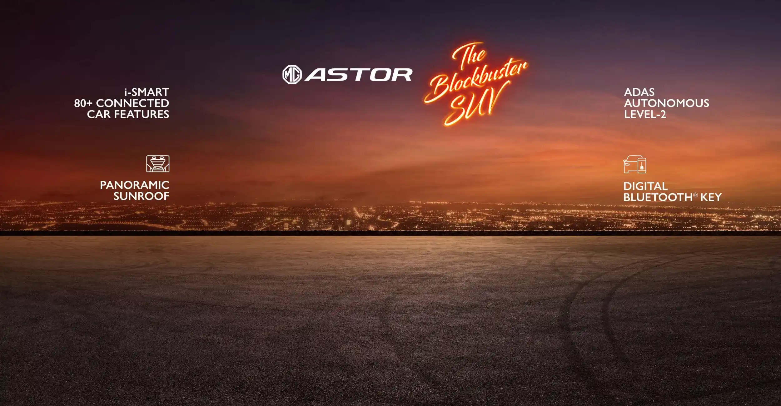 MG Astor AI-powered SUV background