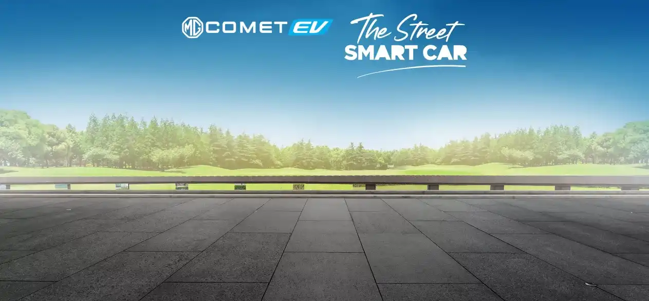 MG Comet EV electric car background