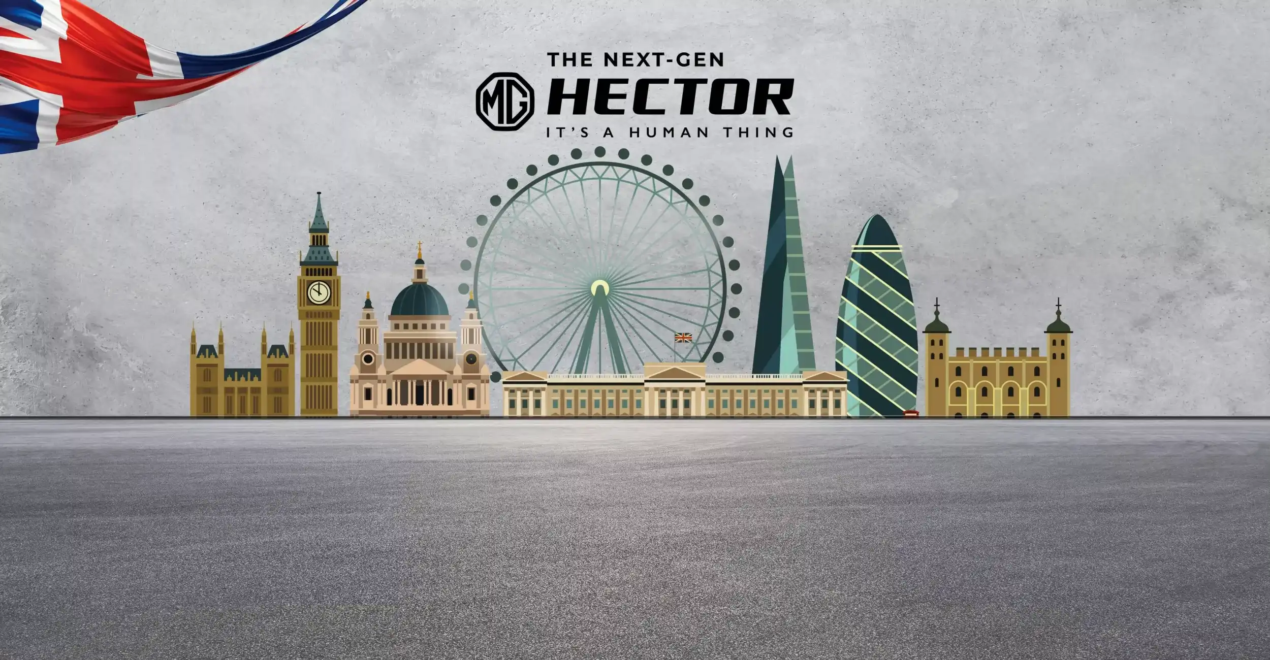 MG Hector connected SUV background